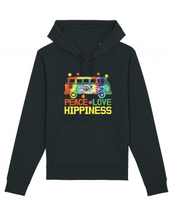 Peace Love Hippiness Black