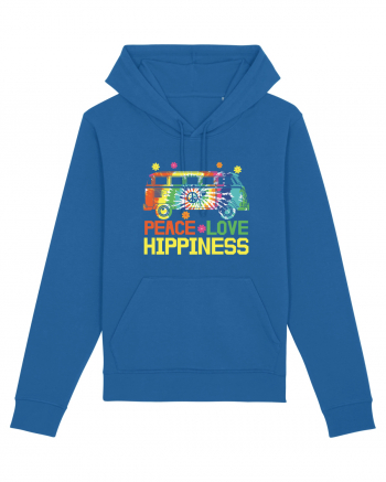 Peace Love Hippiness Royal Blue