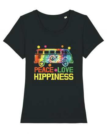 Peace Love Hippiness Black