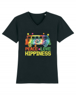 Peace Love Hippiness Tricou mânecă scurtă guler V Bărbat Presenter