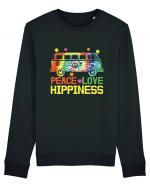 Peace Love Hippiness Bluză mânecă lungă Unisex Rise