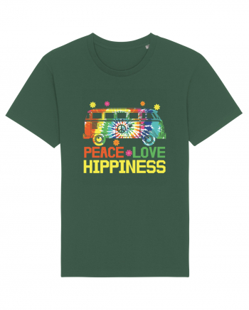 Peace Love Hippiness Bottle Green