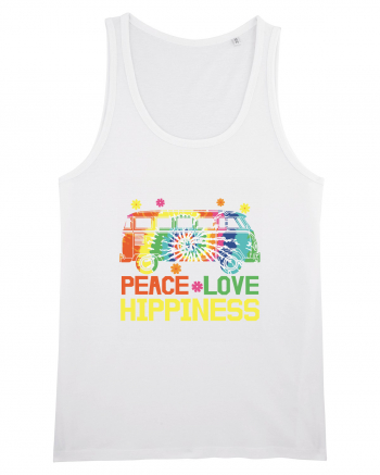 Peace Love Hippiness White