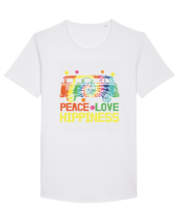 Peace Love Hippiness White