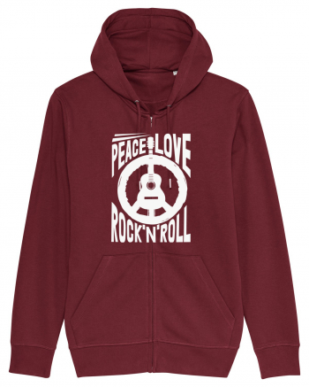 Peace Love Rock'N'Roll Burgundy