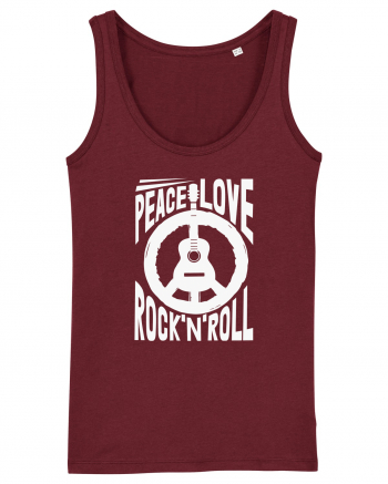 Peace Love Rock'N'Roll Burgundy