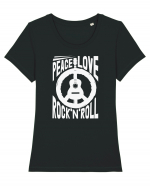 Peace Love Rock'N'Roll Tricou mânecă scurtă guler larg fitted Damă Expresser