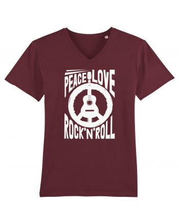 Peace Love Rock'N'Roll Burgundy