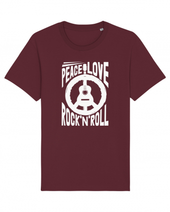 Peace Love Rock'N'Roll Burgundy