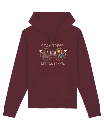 Stay Trippy Little Hippie Burgundy