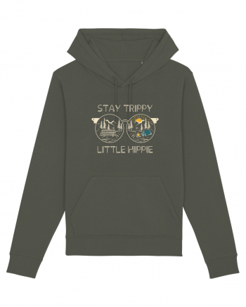 Stay Trippy Little Hippie Khaki