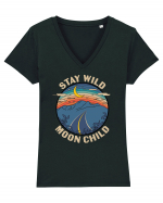 Stay Wild Moon Child Tricou mânecă scurtă guler V Damă Evoker