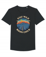 Stay Wild Moon Child Tricou mânecă scurtă guler larg Bărbat Skater