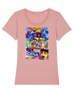 Hip-hop Tricou mânecă scurtă guler larg fitted Damă Expresser