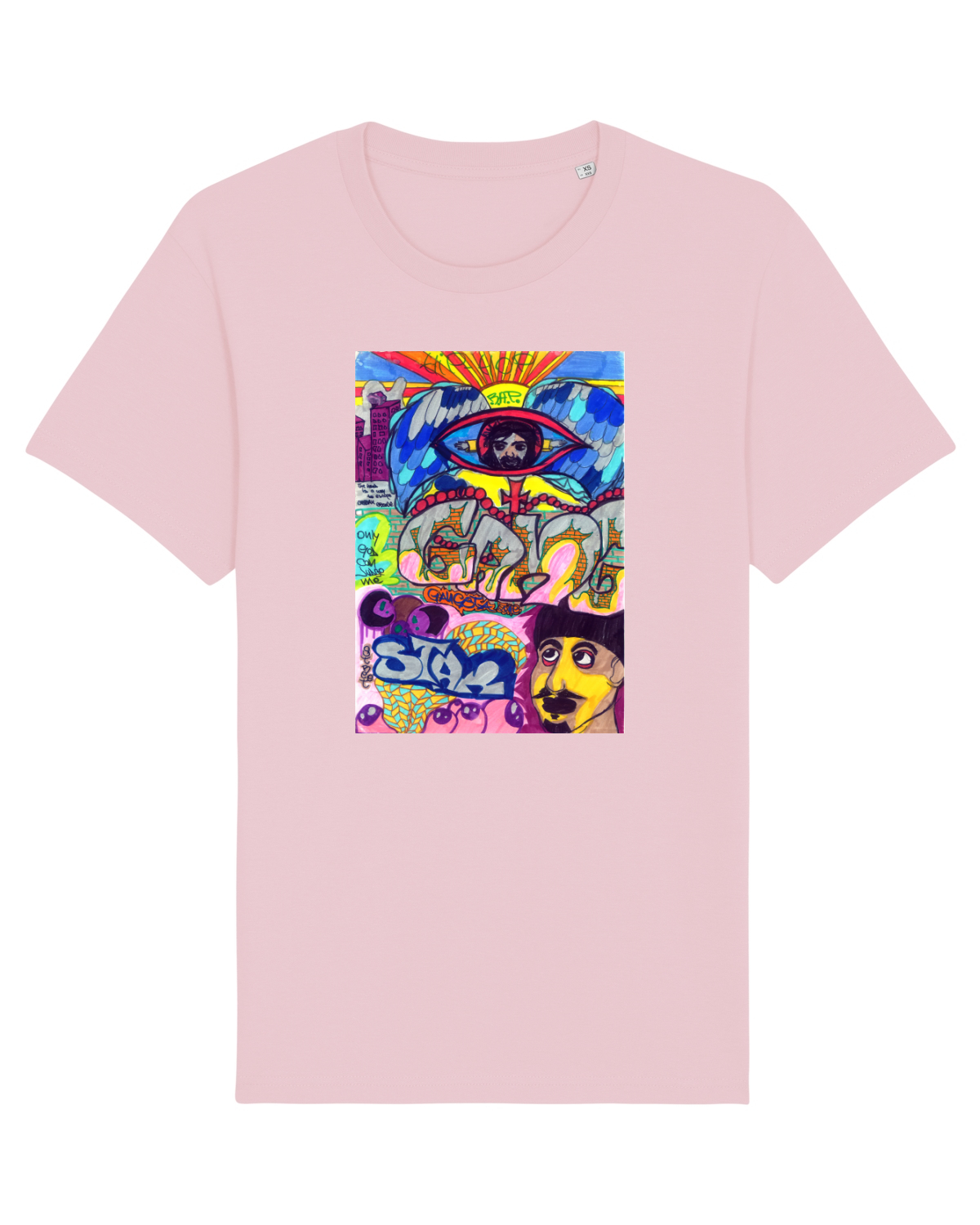 Tricou mânecă scurtă Unisex Rocker Cotton Pink