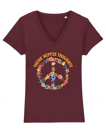 Think Hippie Thoughts Burgundy