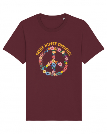 Think Hippie Thoughts Burgundy