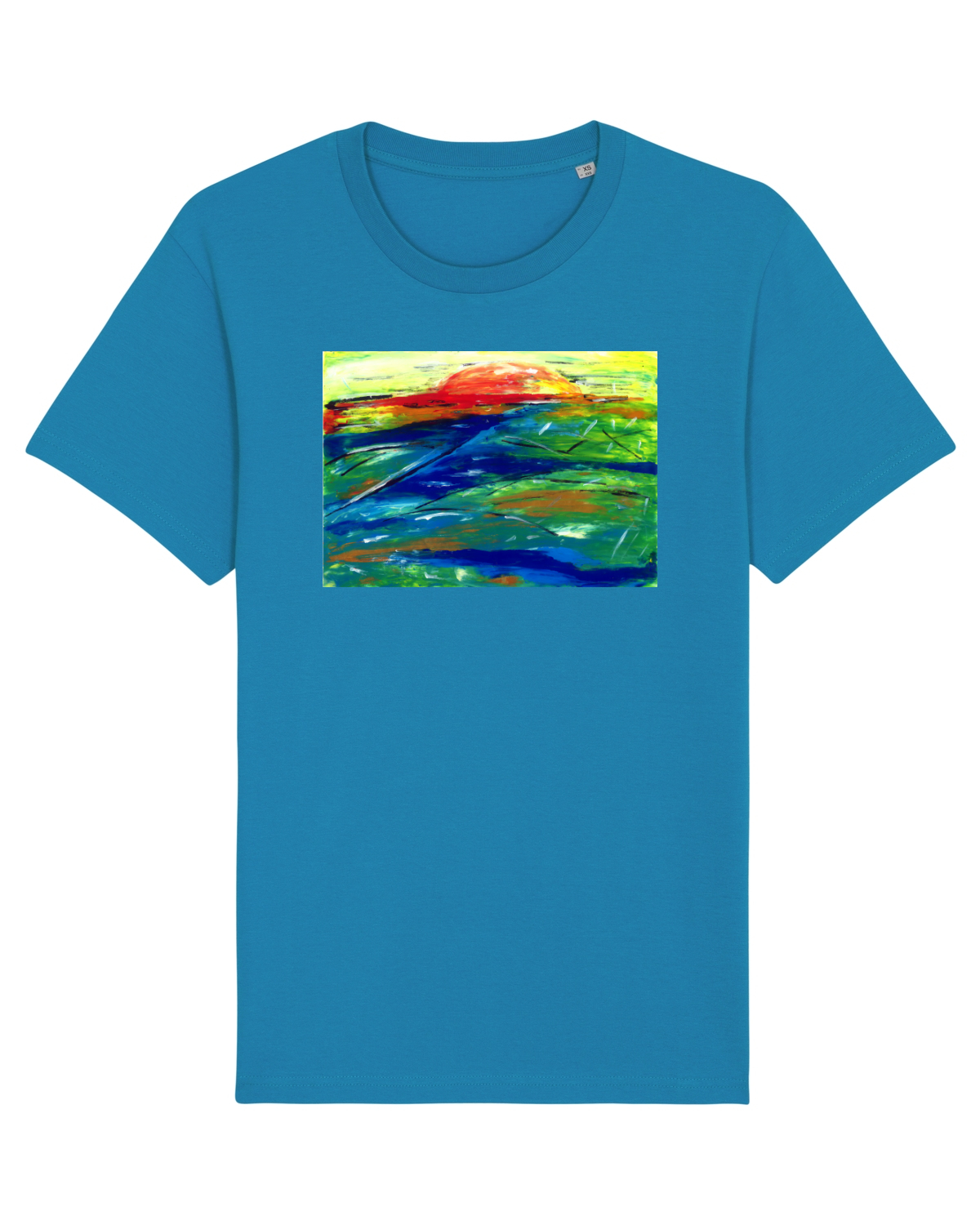 Tricou mânecă scurtă Unisex Rocker Azur
