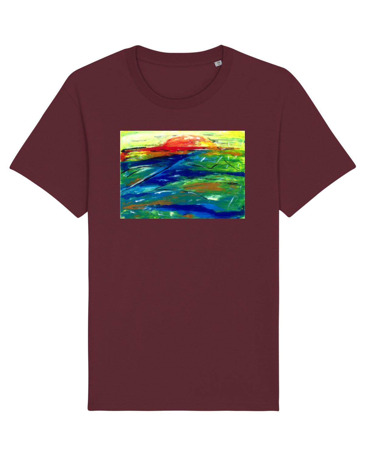 Tricou mânecă scurtă Unisex Rocker Burgundy