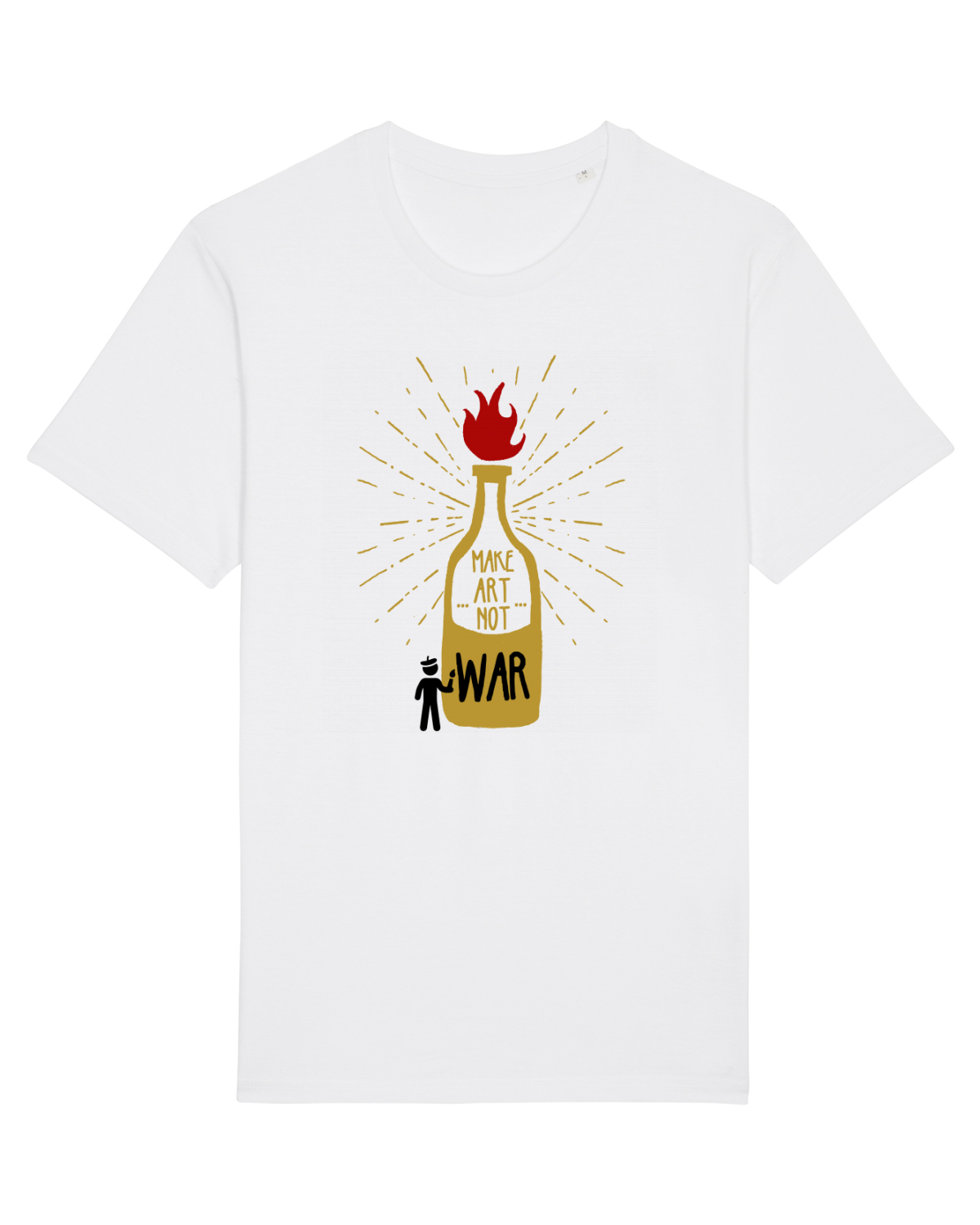 Tricou mânecă scurtă Unisex Rocker White