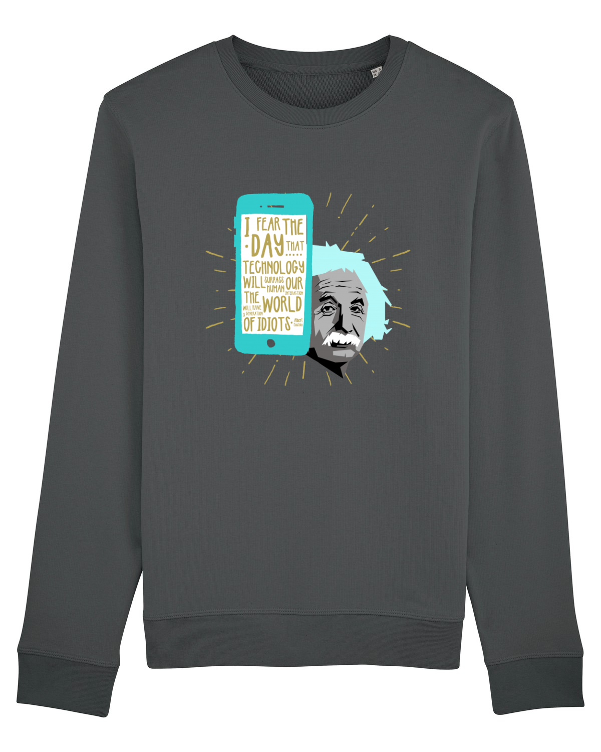 Bluză mânecă lungă Unisex Rise Anthracite