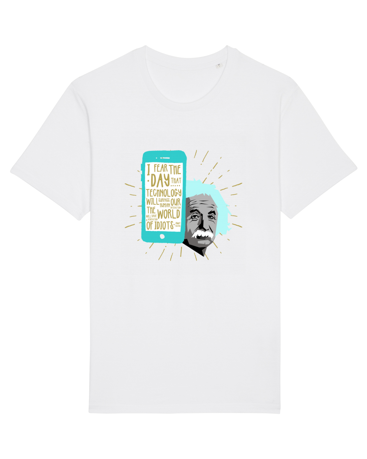 Tricou mânecă scurtă Unisex Rocker White