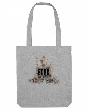 Bear WordArt Heather Grey