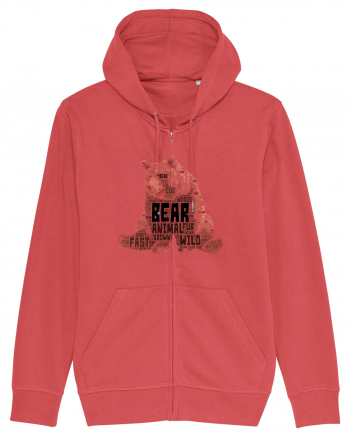 Bear WordArt Carmine Red