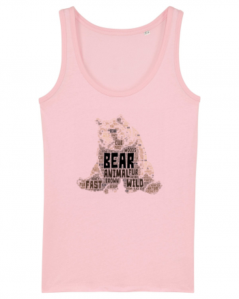 Bear WordArt Cotton Pink