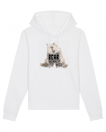 Bear WordArt White