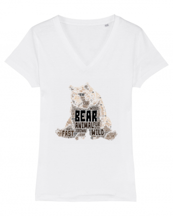 Bear WordArt White