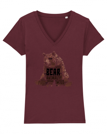 Bear WordArt Burgundy