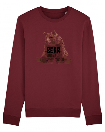 Bear WordArt Burgundy