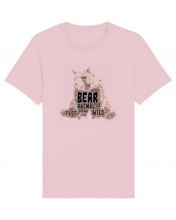 Bear WordArt Cotton Pink