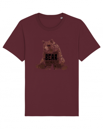 Bear WordArt Burgundy