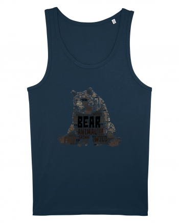 Bear WordArt Navy