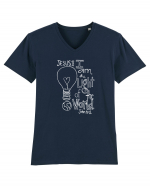 I am the light of the world. Tricou mânecă scurtă guler V Bărbat Presenter