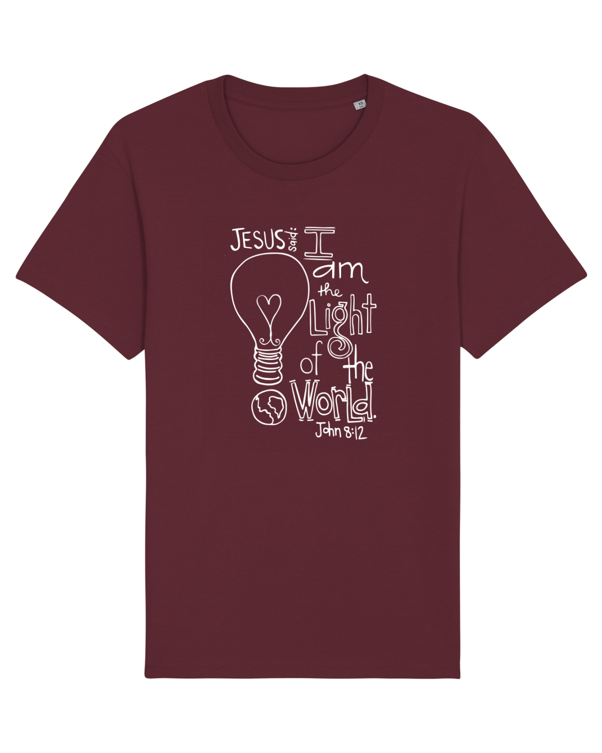 Tricou mânecă scurtă Unisex Rocker Burgundy