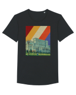 Retro Bucuresti Tricou mânecă scurtă guler larg Bărbat Skater
