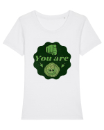 You are Varza(esti varza) Tricou mânecă scurtă guler larg fitted Damă Expresser