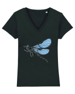 Hippie Blue Insect Tricou mânecă scurtă guler V Damă Evoker