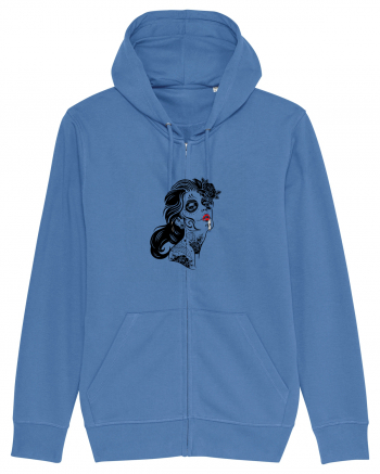 Sugar skull lady Bright Blue