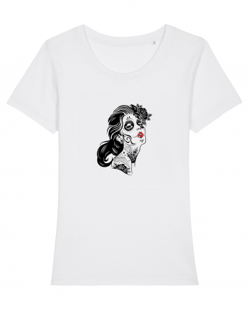 Sugar skull lady White