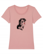 Sugar skull lady Tricou mânecă scurtă guler larg fitted Damă Expresser