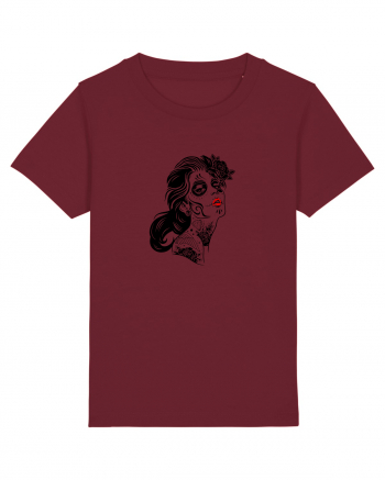 Sugar skull lady Burgundy