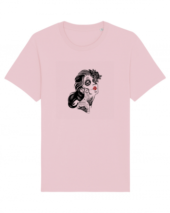 Sugar skull lady Cotton Pink