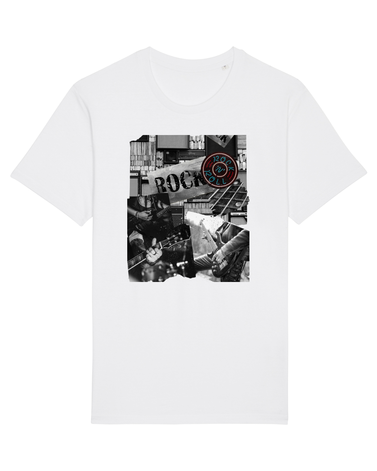 Tricou mânecă scurtă Unisex Rocker White