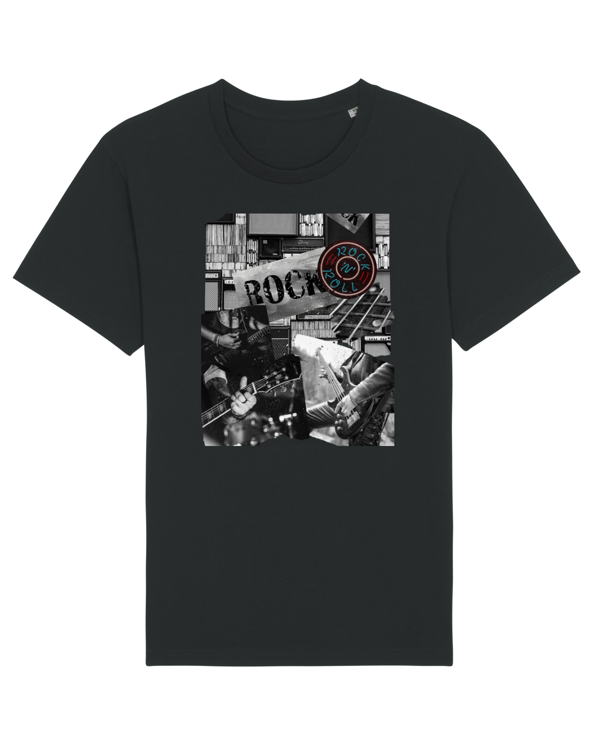 Tricou mânecă scurtă Unisex Rocker Black