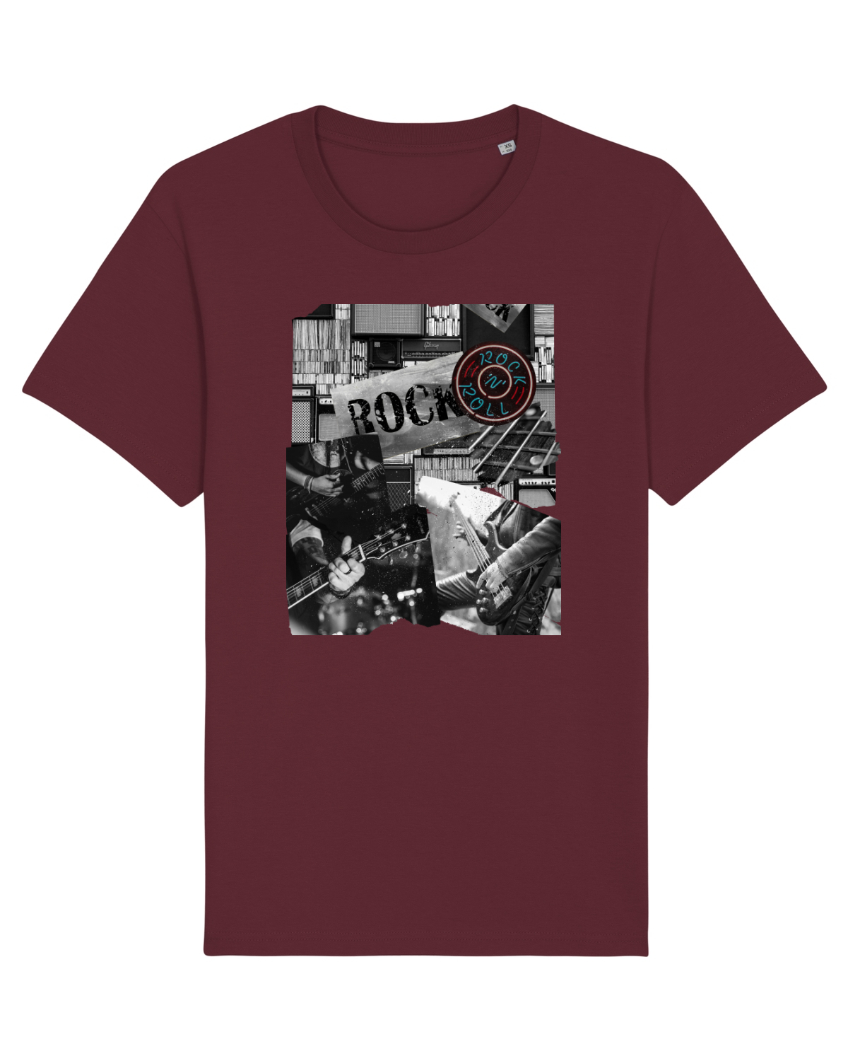 Tricou mânecă scurtă Unisex Rocker Burgundy