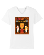 Rom-Antic Incurabil Tricou mânecă scurtă guler V Bărbat Presenter